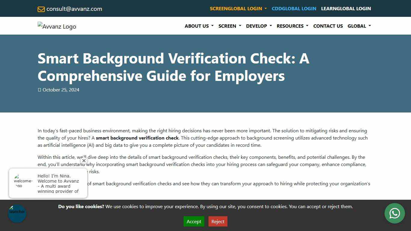 Smart Background Verification Check: A Comprehensive Guide for Employers - Avvanz Global